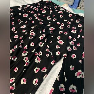 Cato Black Floral Long Sleeve Dress